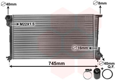 VAN WEZEL radiatorius, variklio aušinimas 09002153